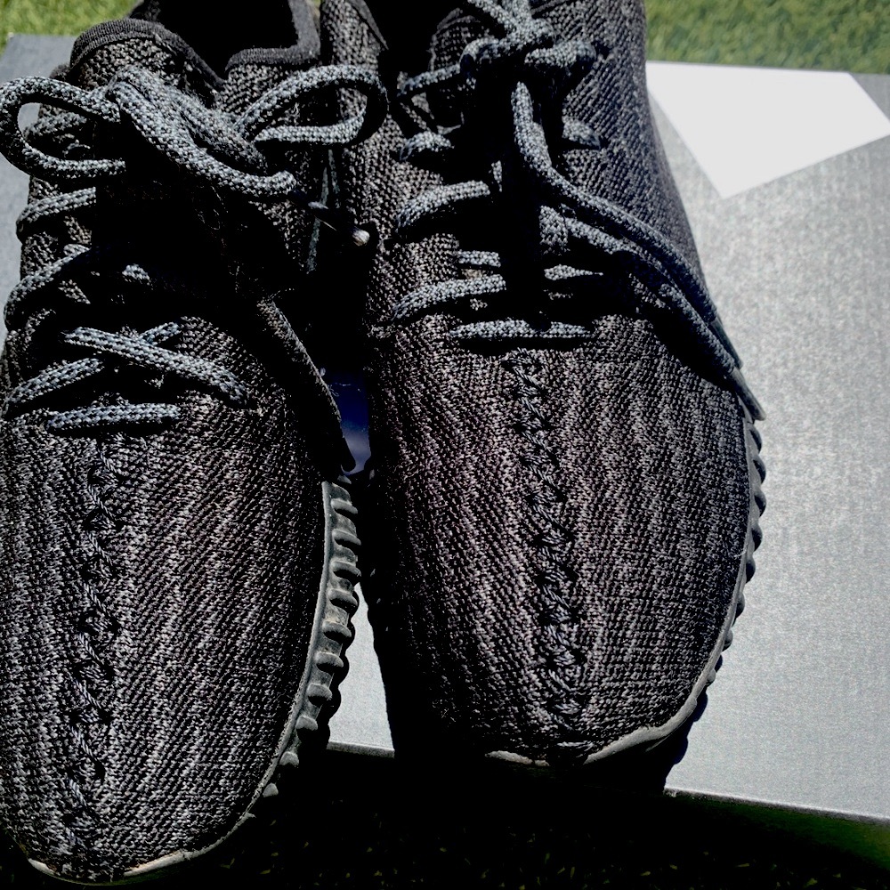 Yeezy x Adidas Pirate Black 350 Boost Sneakers - Picture 4 of 9